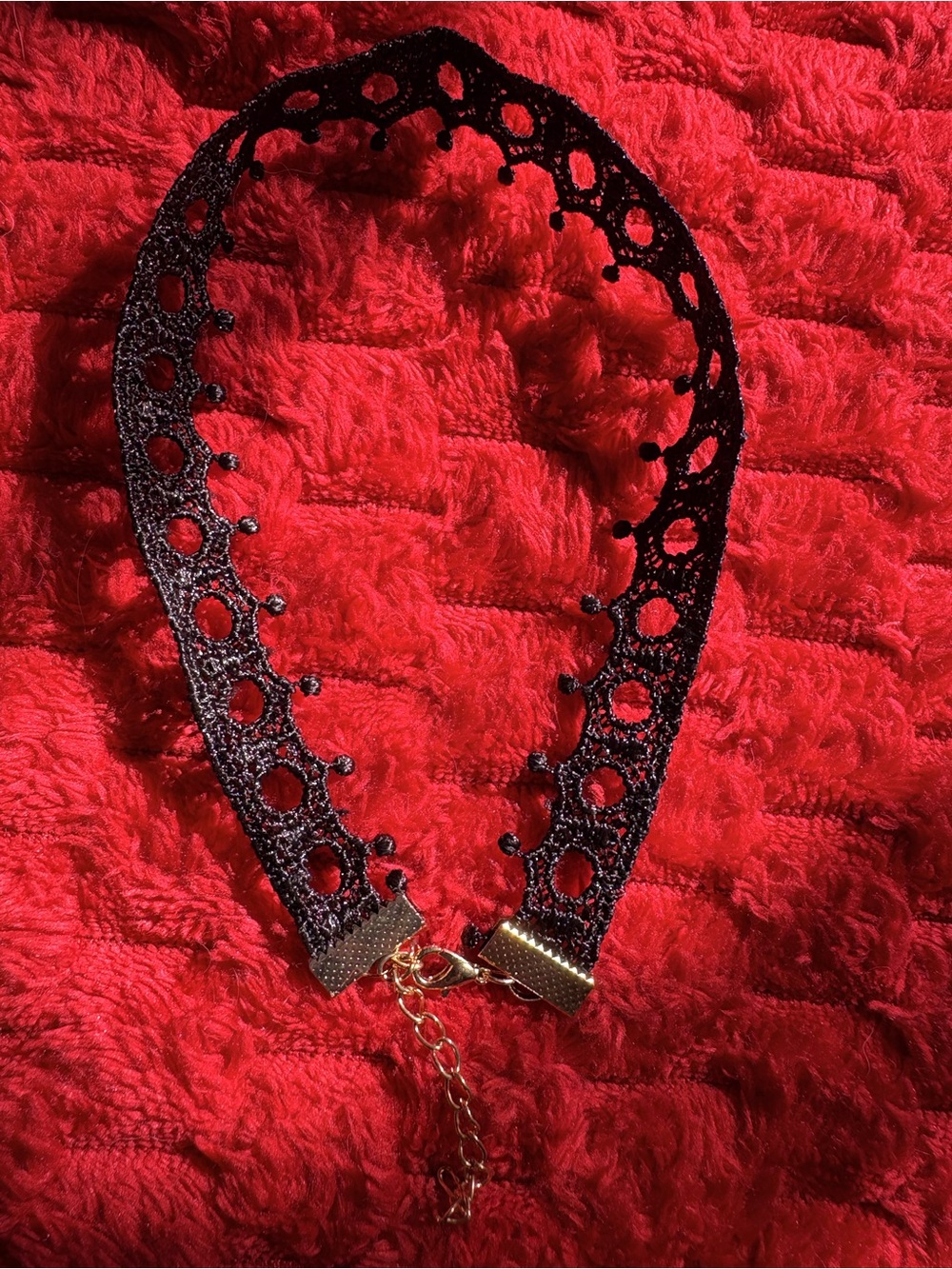 🖤 Elegant Black Lace Choker Necklace - Picture 3 of 4